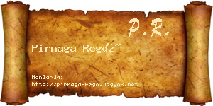 Pirnaga Regő névjegykártya